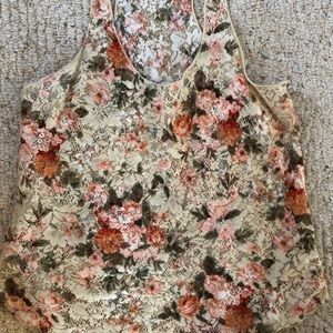 Juniors American Rag floral crocheted tank top, xl